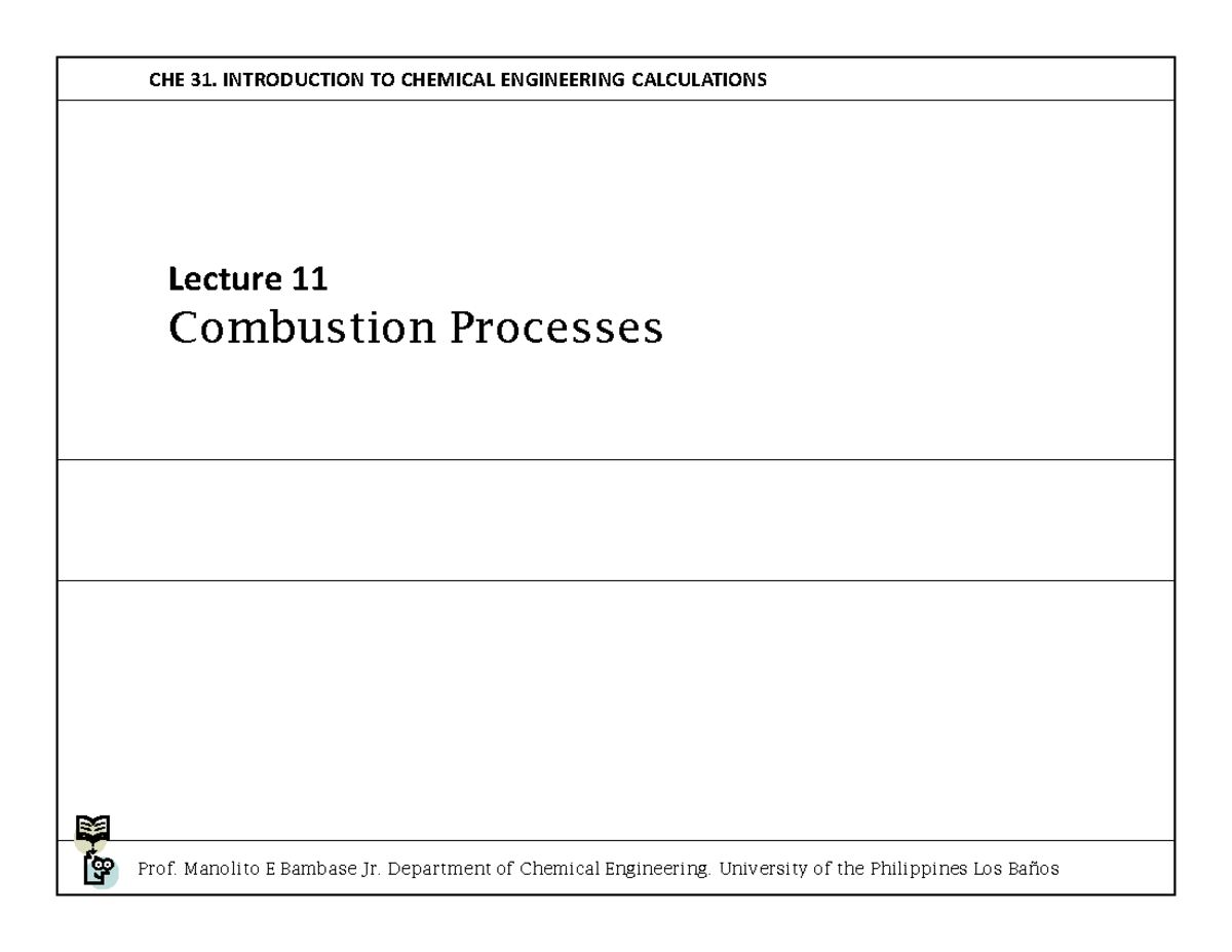 Reference Document Introduction To Chemical Engineering Calculations