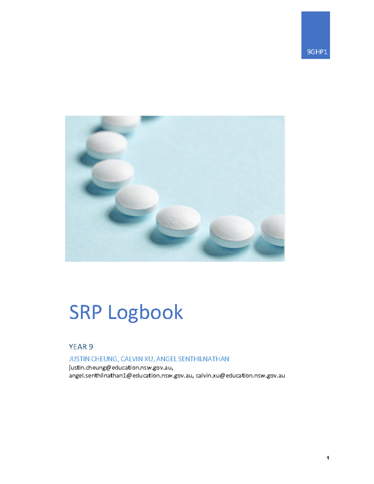 Example 1 Logbook - Document for stats practice - 1 9GHP SRP Logbook ...