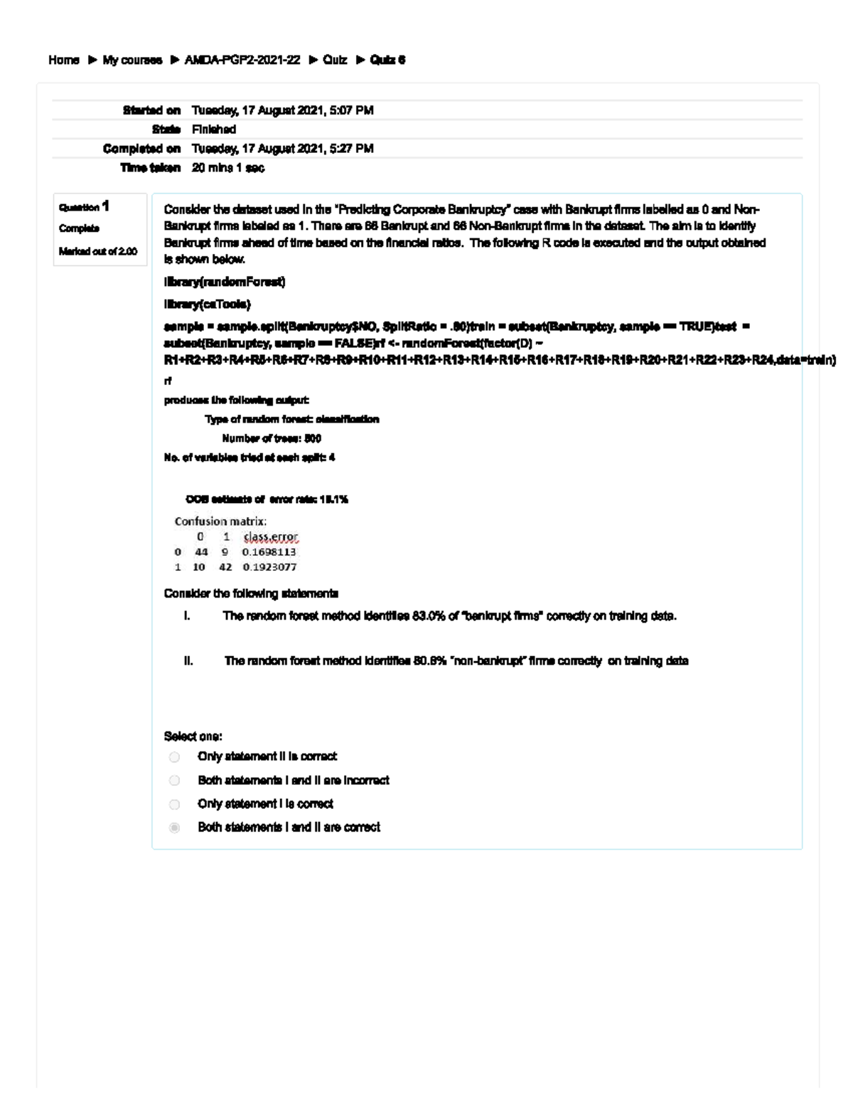 Quiz6 cccc probability and statistical methods ii studocu