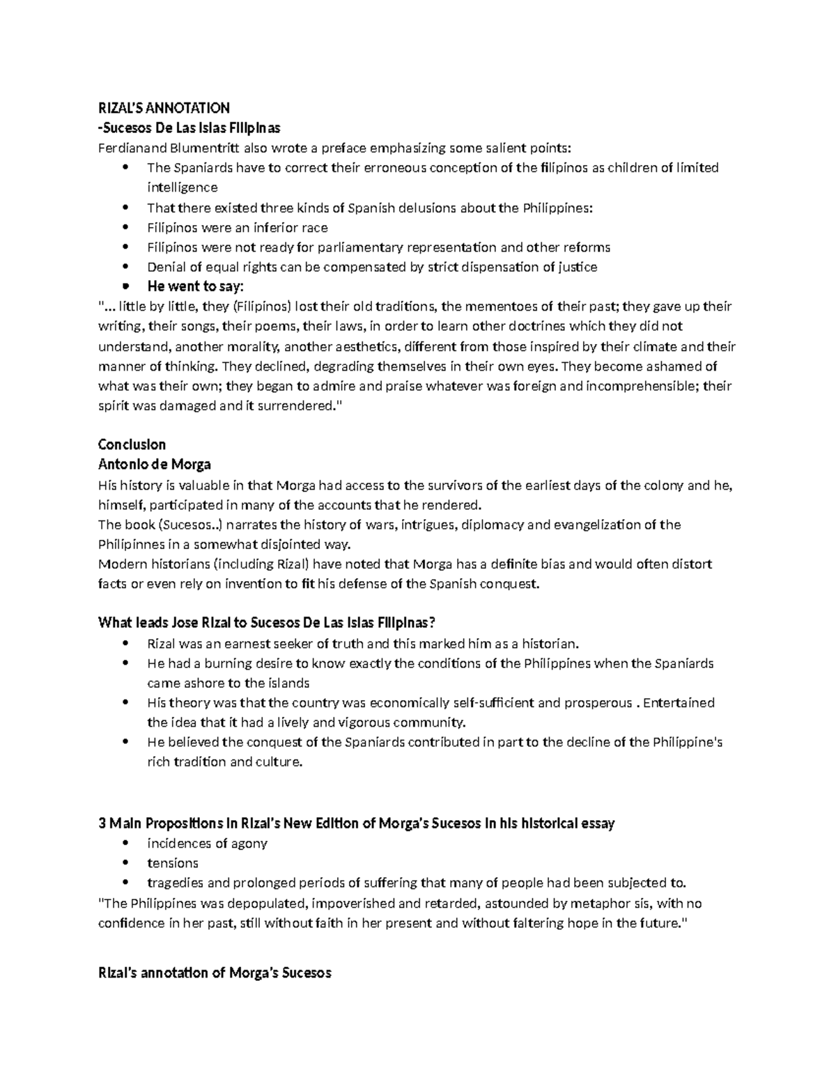 Annotation - dasdadad - RIZAL'S ANNOTATION -Sucesos De Las Islas ...