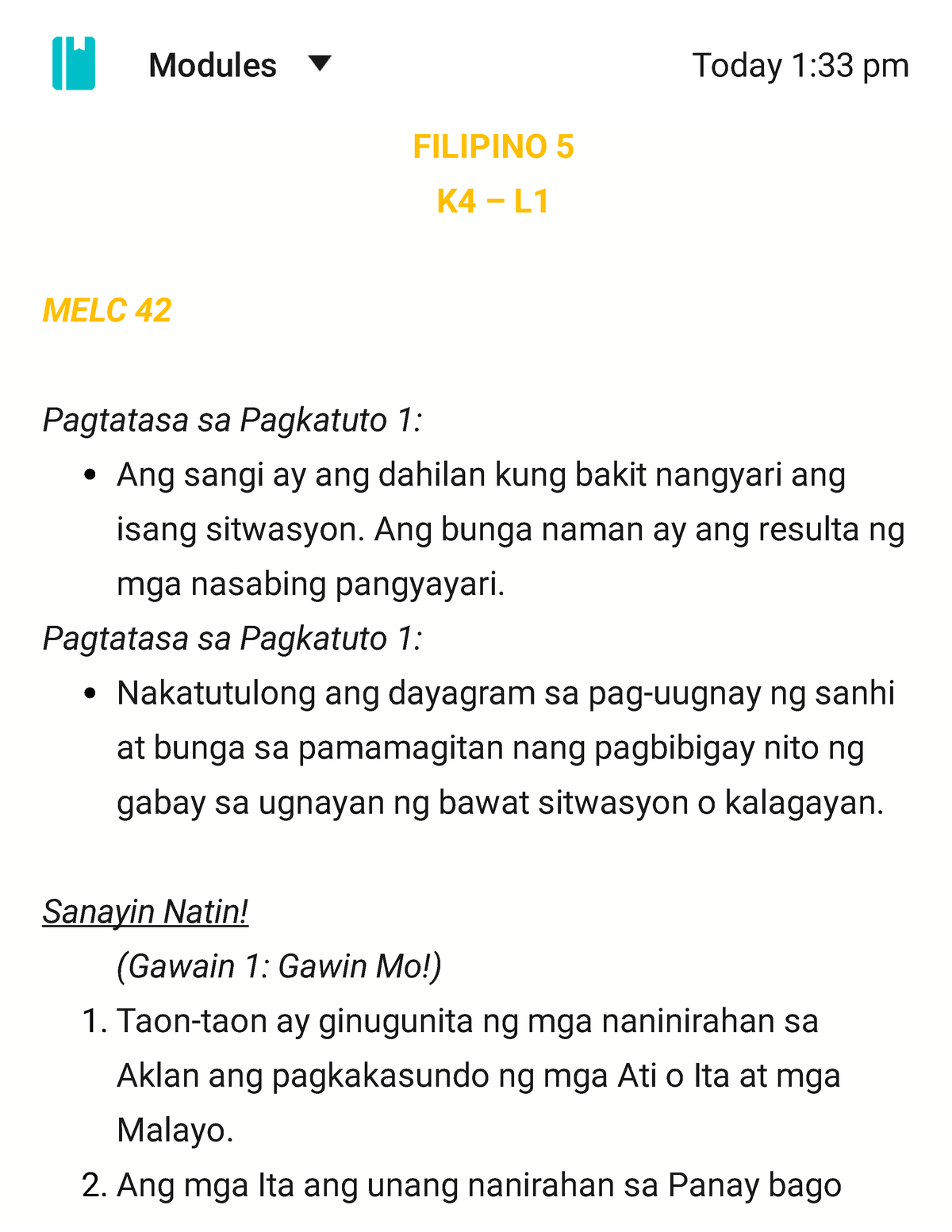 Filipino-G5 K4-L1 - Filipino Subject For Grade 5 Students In K To 12 ...