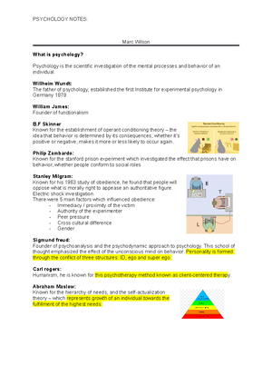 PSYC121 Test 3 Lecture Notes - PSYC121 Test 3 What Is Clinical ...