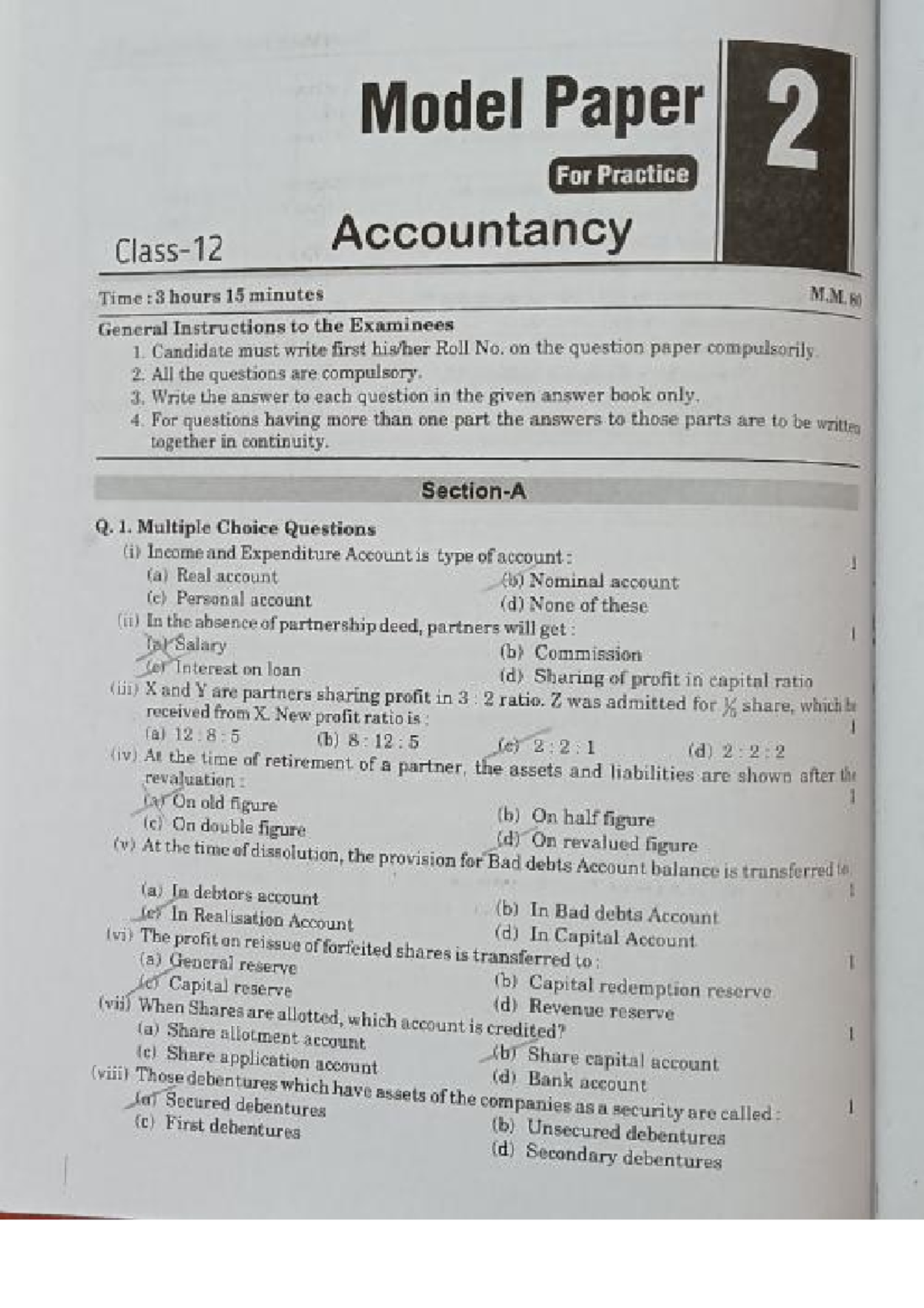 Chartered Accountant Paper Pattern 