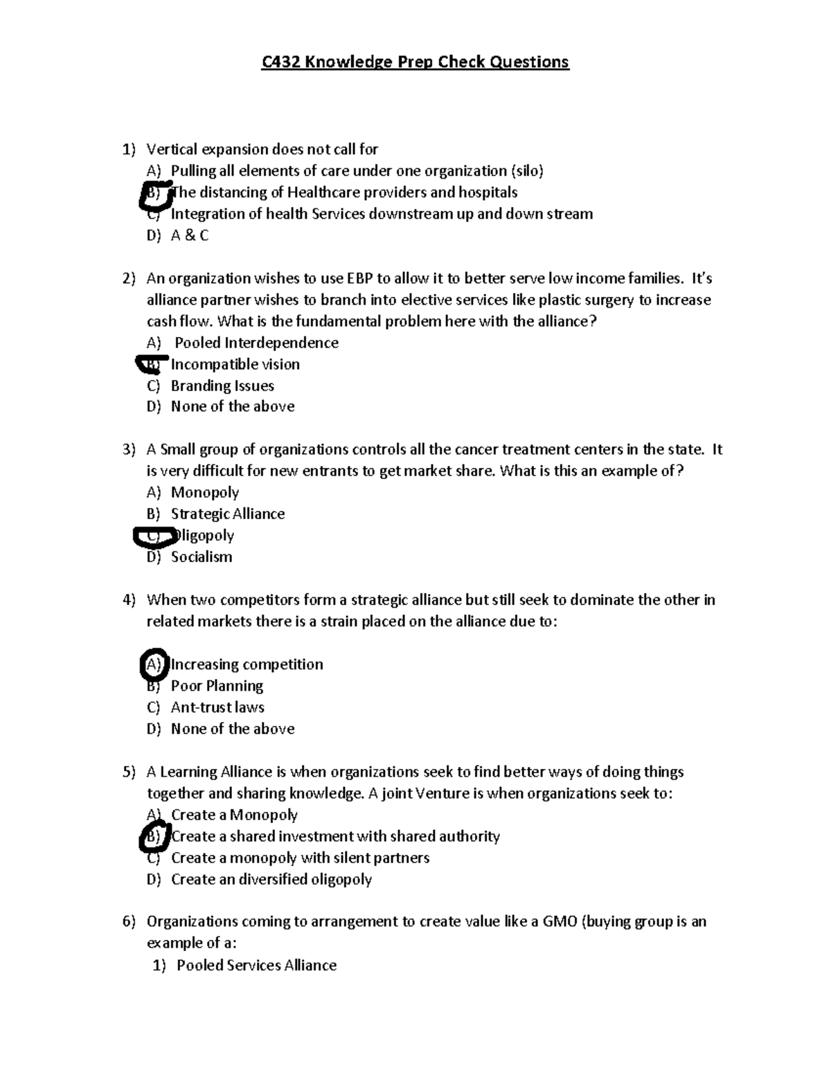 C432 Knowledge Prep Check answered - Vertical expansion does not call ...