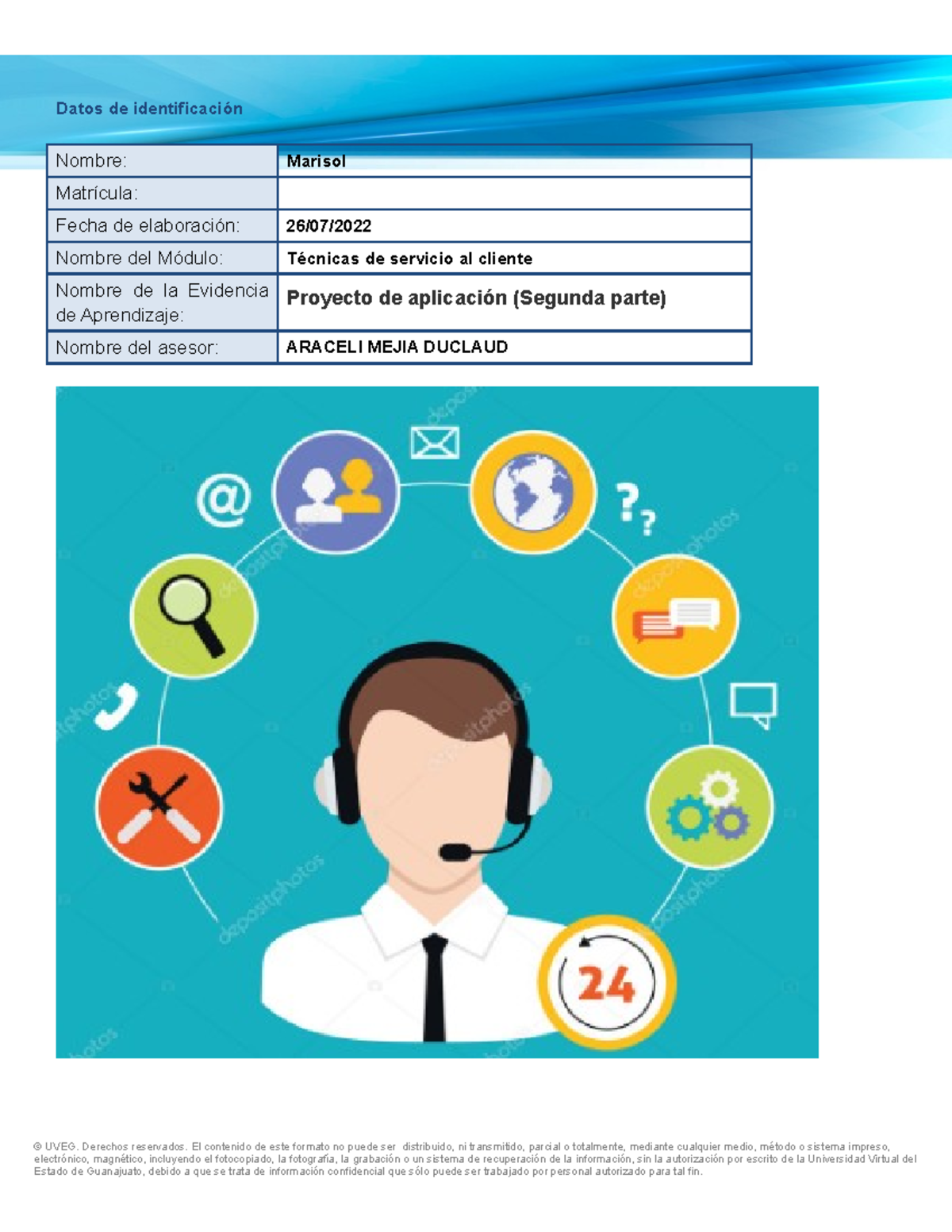 Marisol Segunda Parte - MATERIA: TECNICAS DE SERVICIO AL CLIENTE