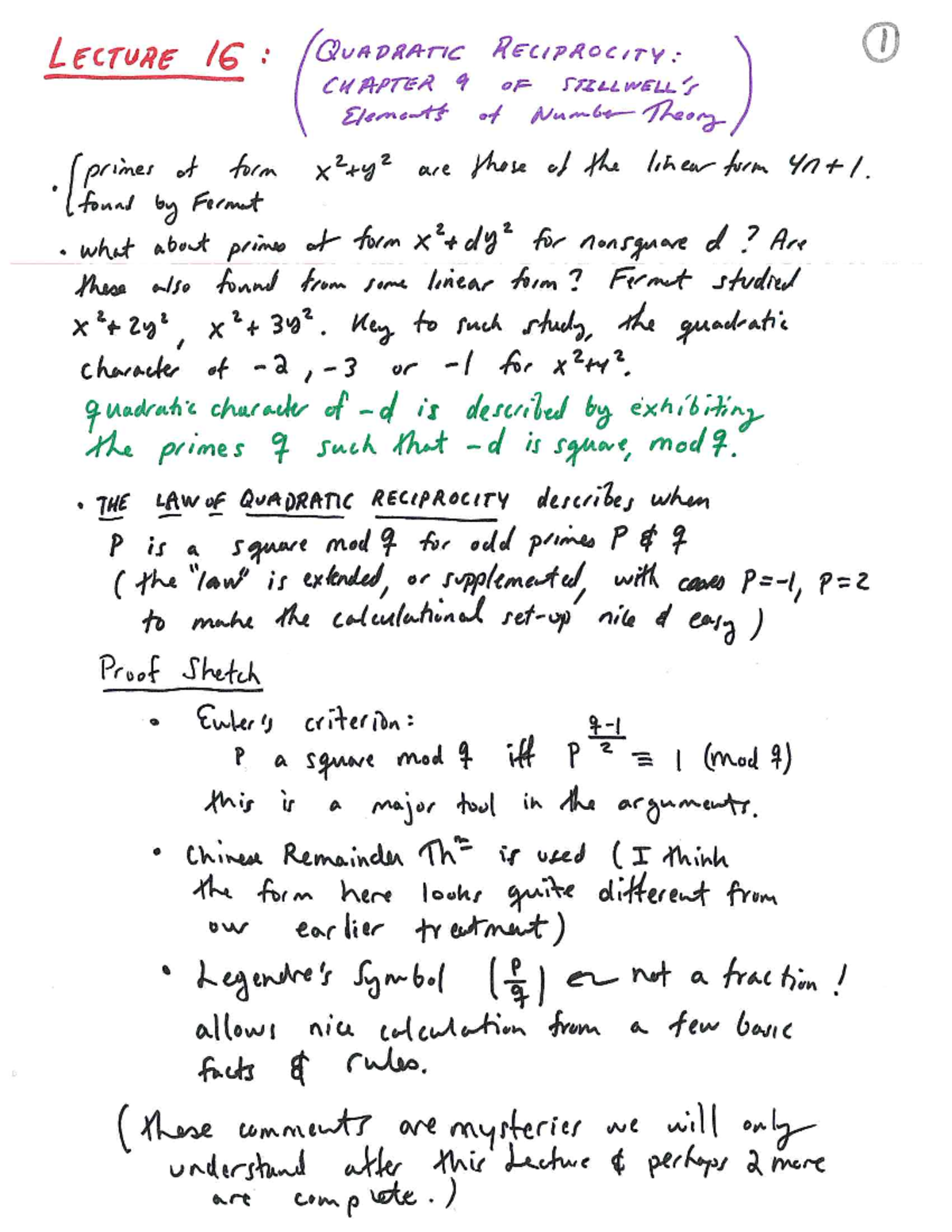 Lecture notes, lecture 16 - 71:92:? F? . K . (If 9 1721. WELL. 9 ...