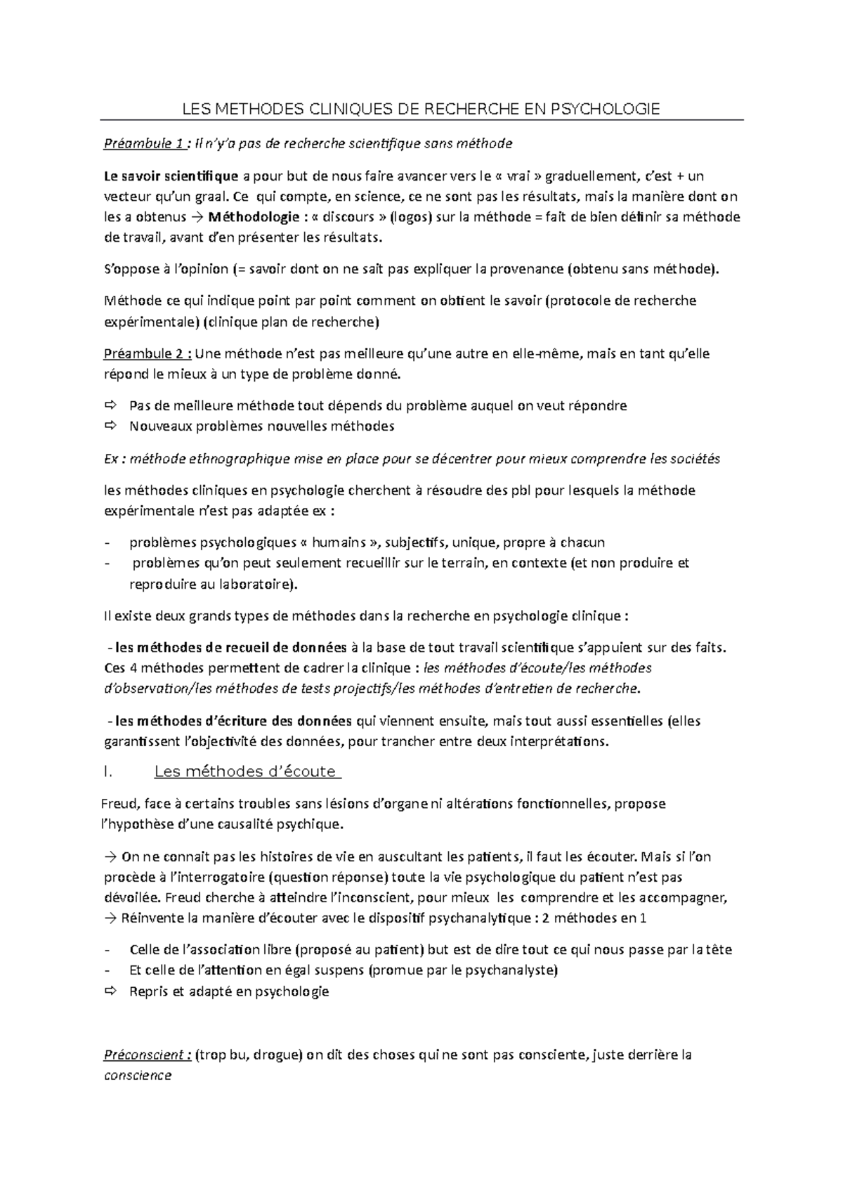 Cours 2 Les grandes méthodes cliniques de recherche en psychologie ...
