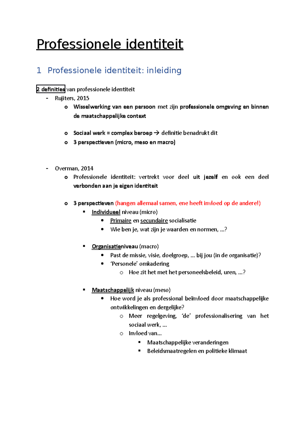 Professionele Identiteit Boek Professionele Identiteit 1