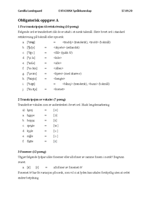 EXFAC Språk Og Kommunikasjon Obligatorisk Oppgave B - EXFAC00SK - UiB ...