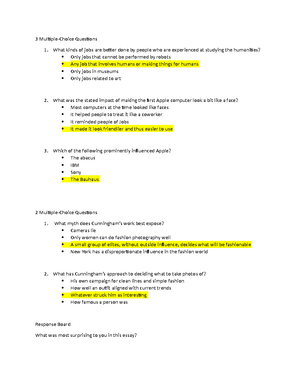 HUM 200 - Module 3 - Soomo Notes - (3.1 The Story Behind Assignments