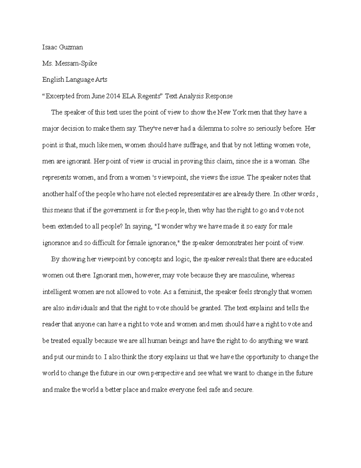 Ela Regents - v4hpv2s