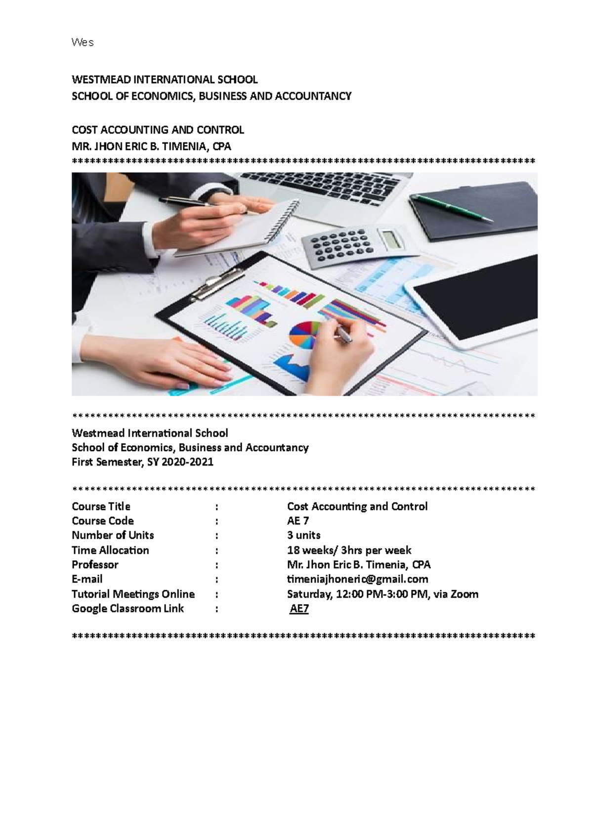 Topic 4 Accounting for Manufacturing Overhead Unit 1-3 - WESTMEAD ...