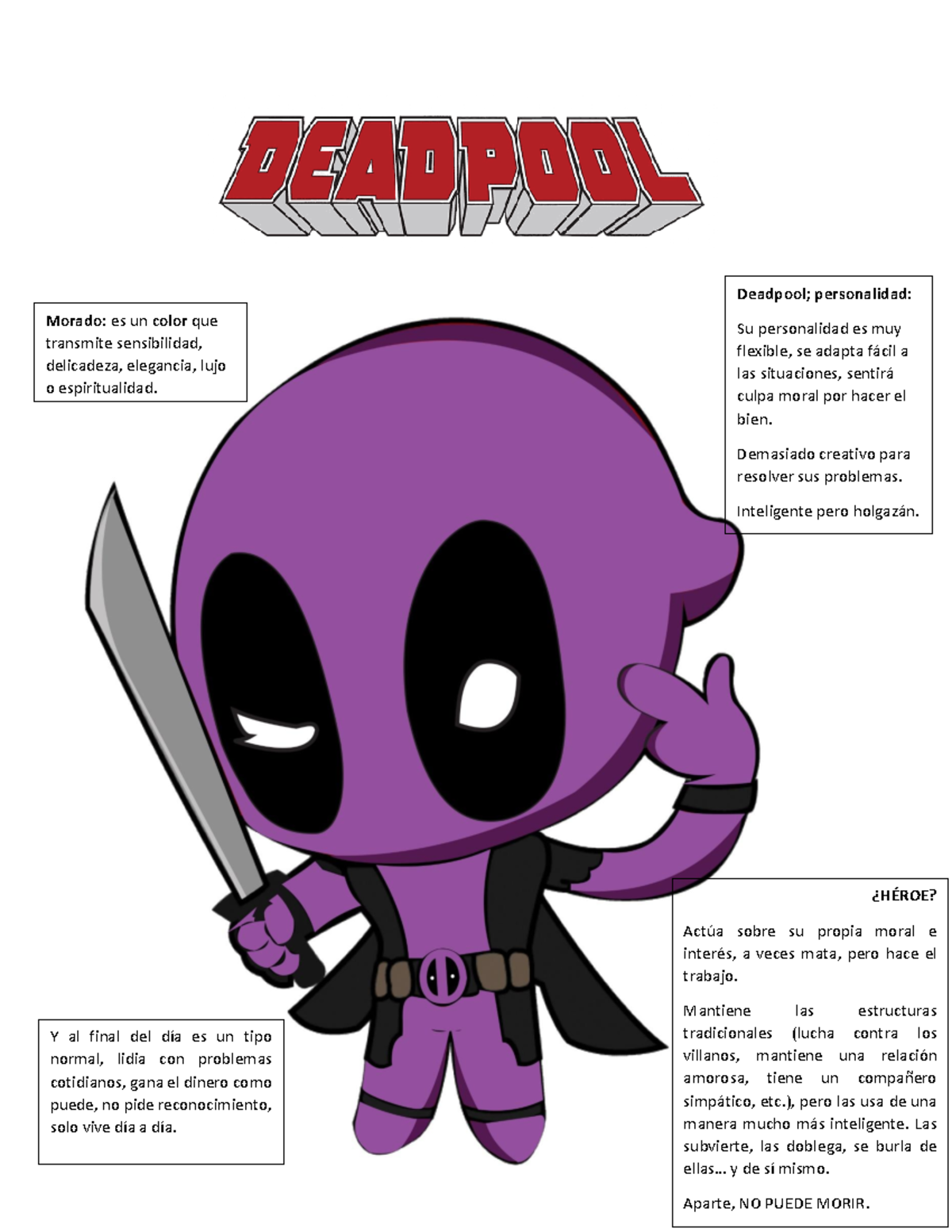 Actividad integradora superheroe - Morado : es un color que transmite sensibilidad, delicadeza ...