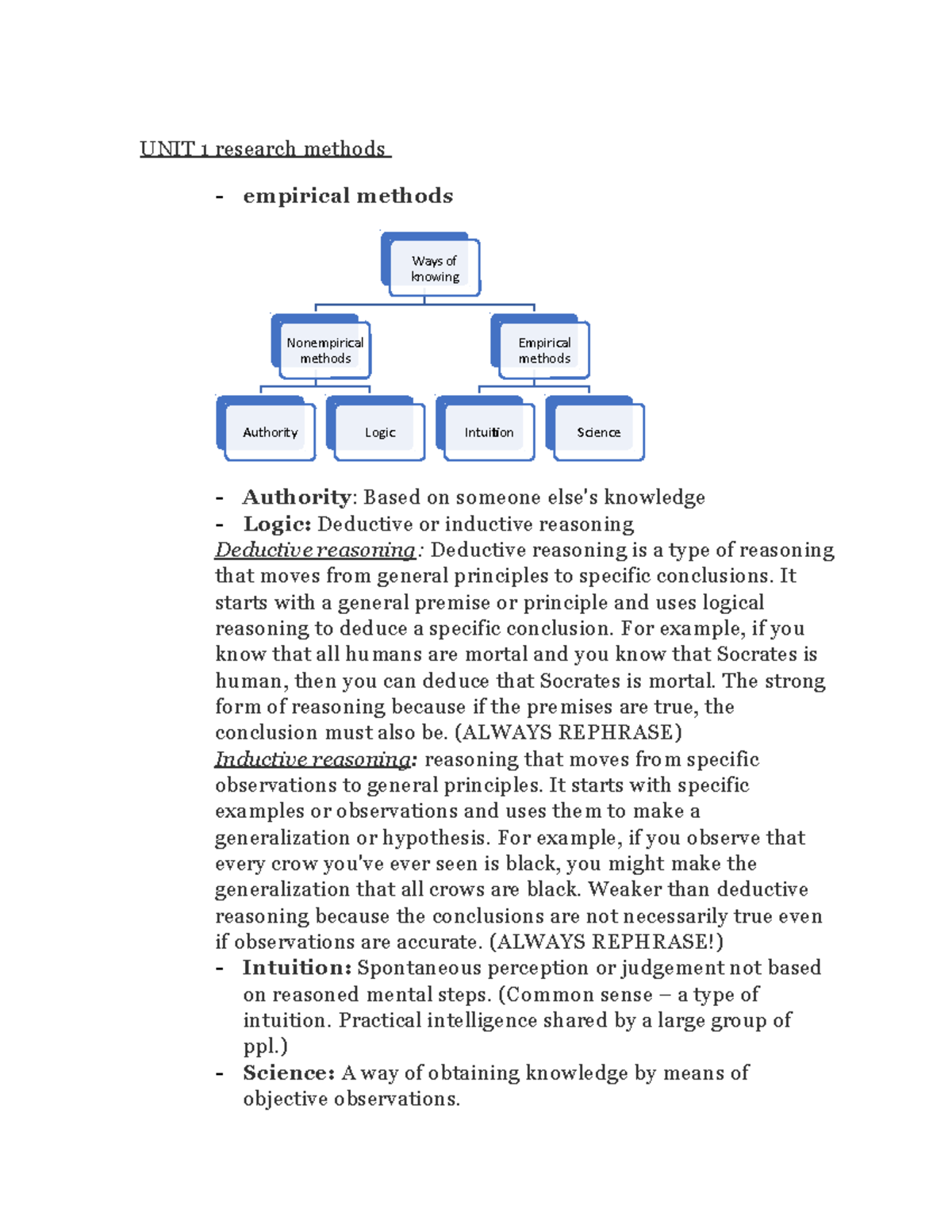 Unit 1 - notes - Psyc 304 - AU - Studocu