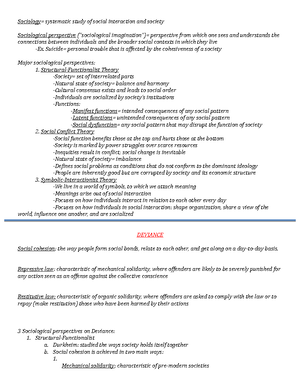 Sociology Final Exam Review Sheet - Sociology Final Exam Review Sheet ...