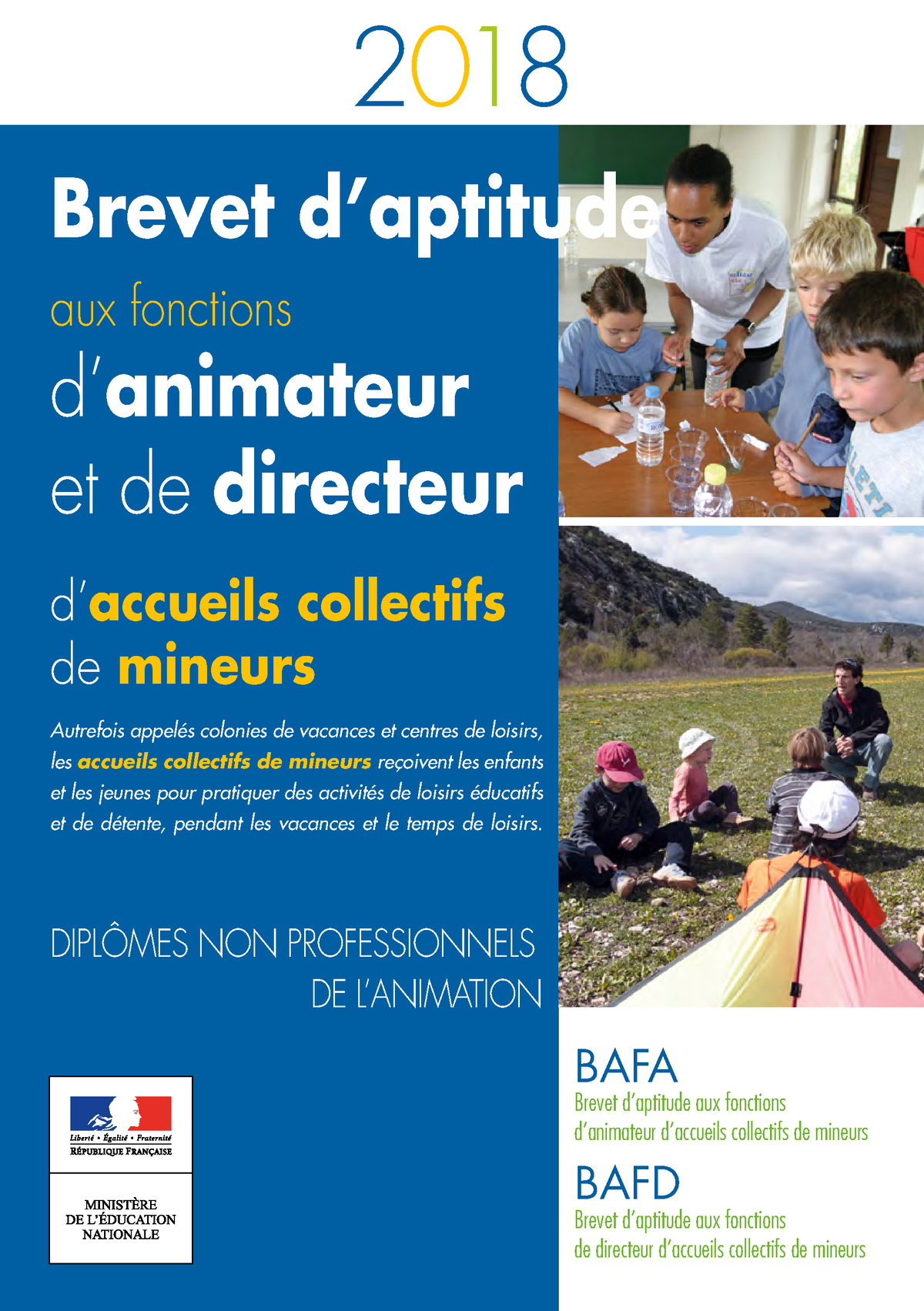 Brochure BAFA BAFD 2018 - 2018 BAFA Brevet D’aptitude Aux Fonctions D ...