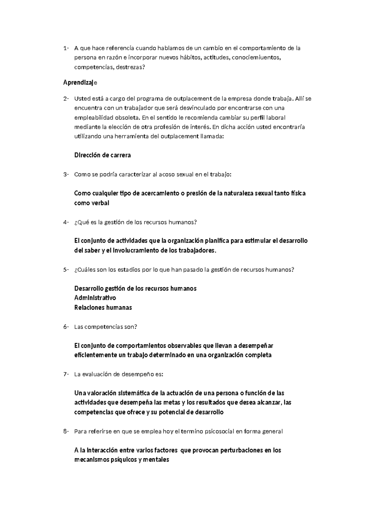 Preguntero Laboral Segundo Parcial - 1- A Que Hace Referencia Cuando ...