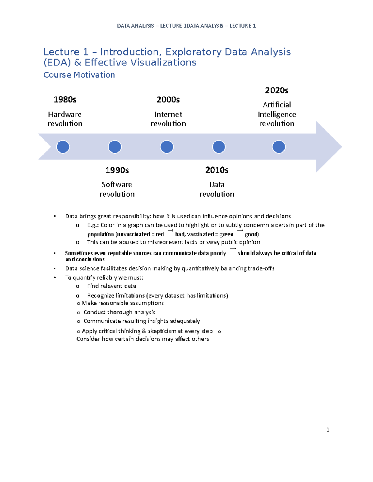 DATA Analysis – Lecture 1DATA - DATA ANALYSIS – LECTURE 1DATA ANALYSIS ...