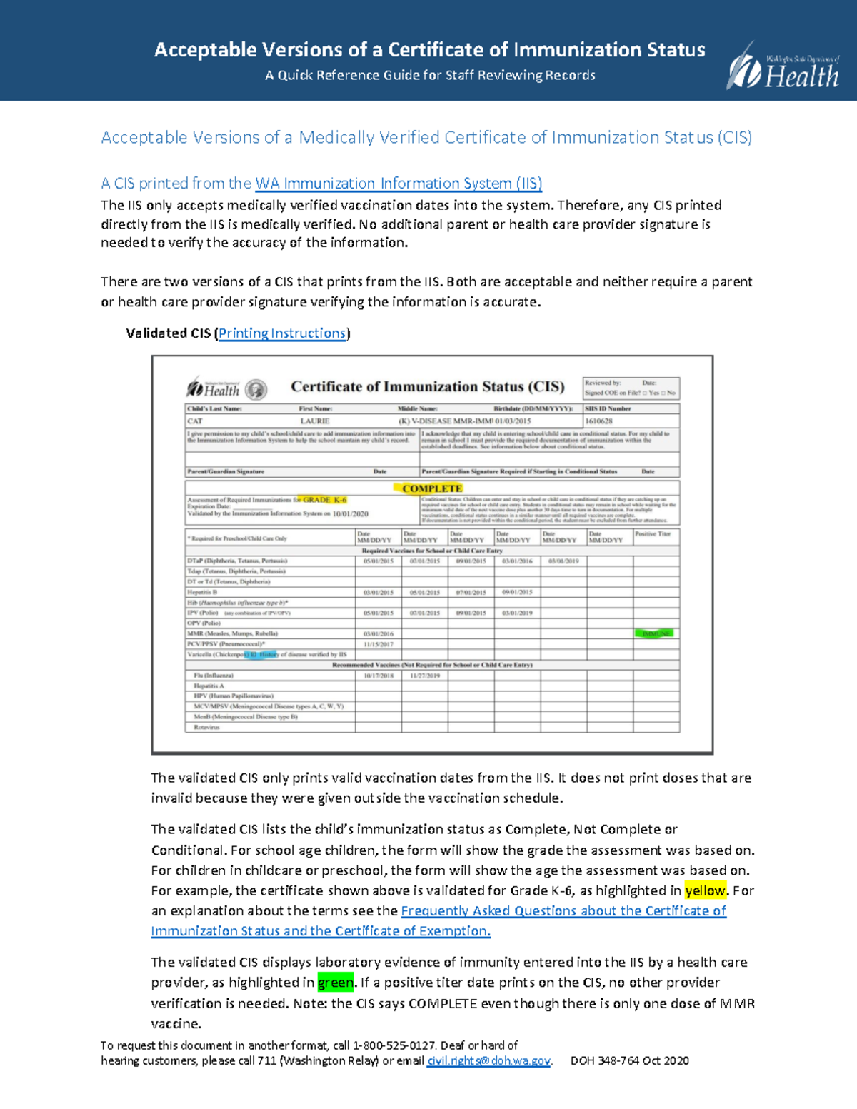 348764Acceptable Versions CIS Acceptable Versions of a Certificate