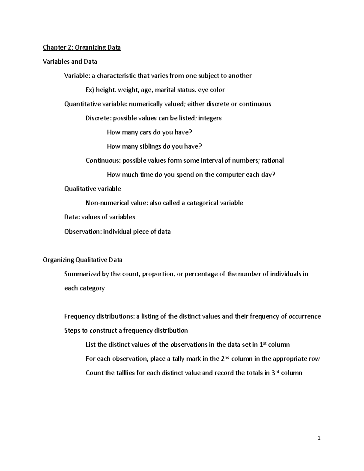 Chapter 2 Notes - Aaron McAtee - Warning: TT: undefined function: 32 ...