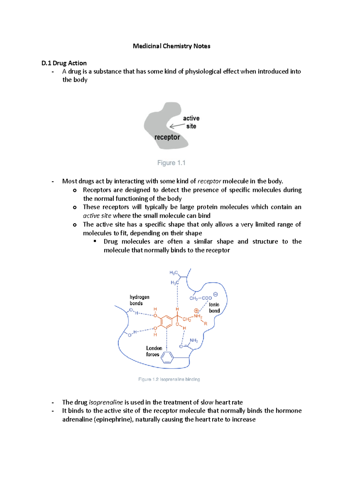 Medicinal Chemistry Notes - Studocu