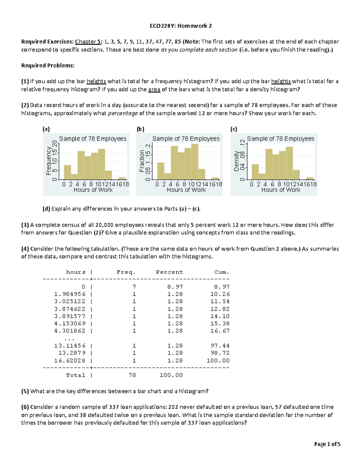 HW 02 220 - Homework - ECO220Y: Homework 2 Required Exercises ...