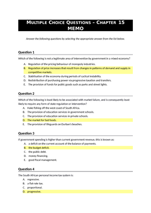 Economics 5 MCQ C17 - MULTIPLE CHOICE QUESTIONS TESTBANK – CHAPTER 17 ...