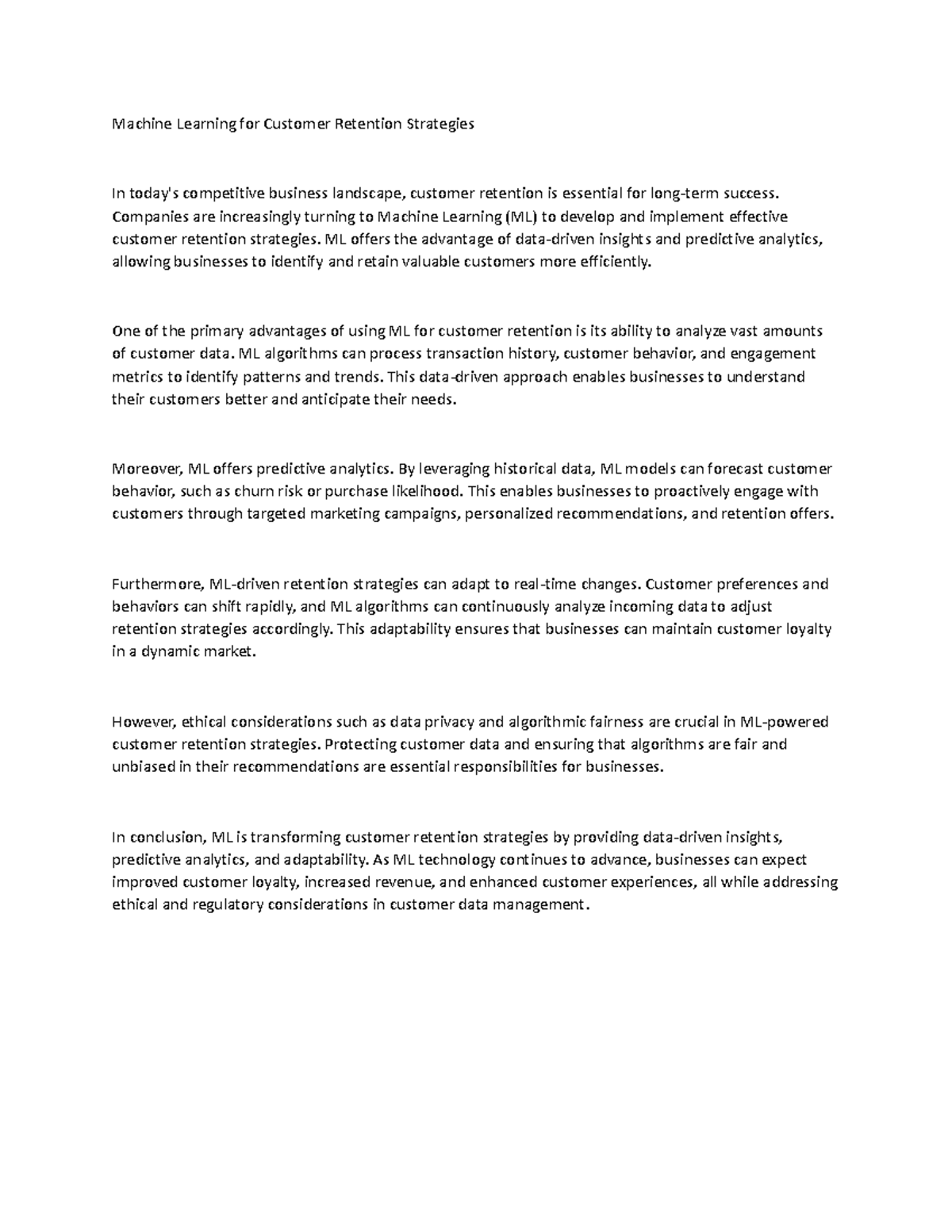 Machine Learning for Customer Retention Strategies - Companies are ...