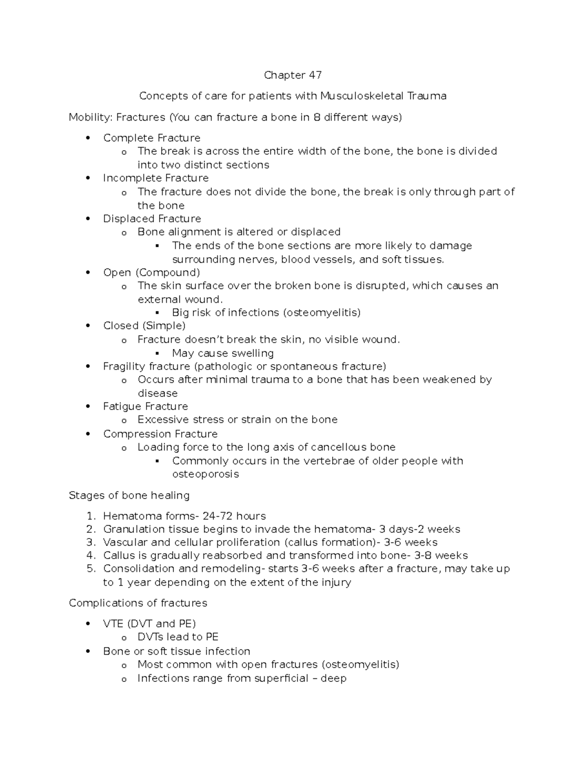 Chapter 47 Musculoskeletal Trauma - Chapter 47 Concepts of care for ...