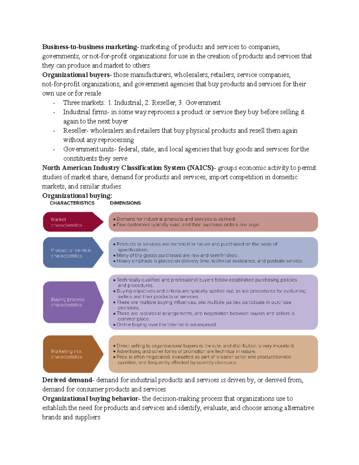 Chapter 6 BUSML 3250 - Business-to-business Marketing- Marketing Of ...