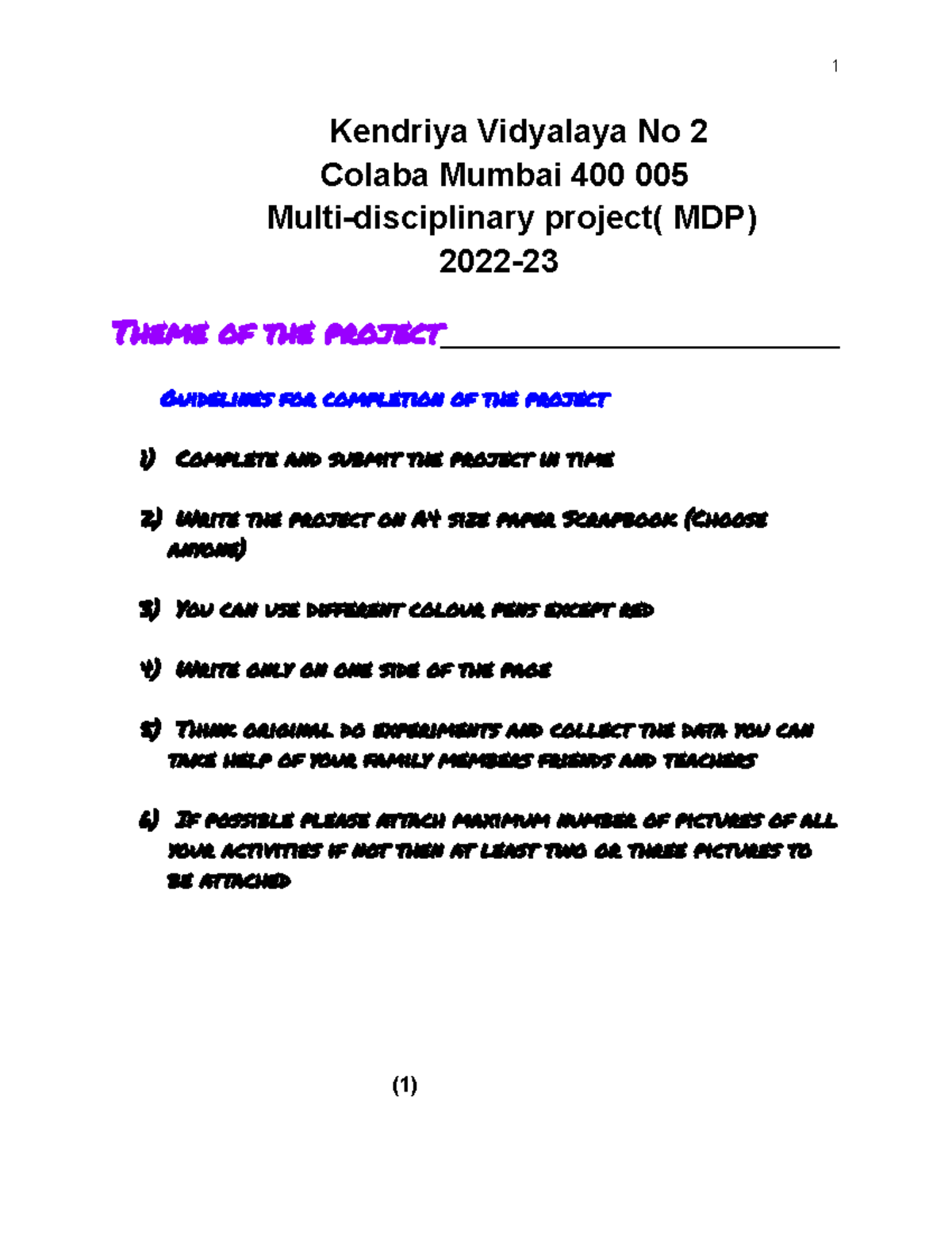 Mdp pages 1 7 phy kendriya vidyalaya no 2 colaba mumbai 400 005