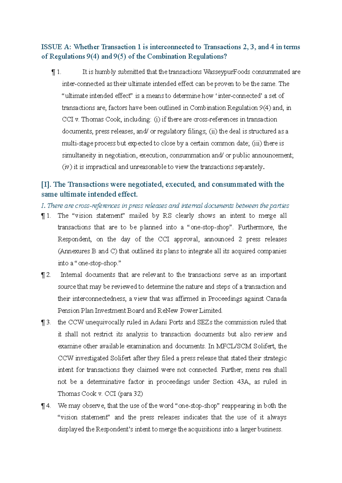 Appellant UMCS - True - ISSUE A: Whether Transaction 1 is ...