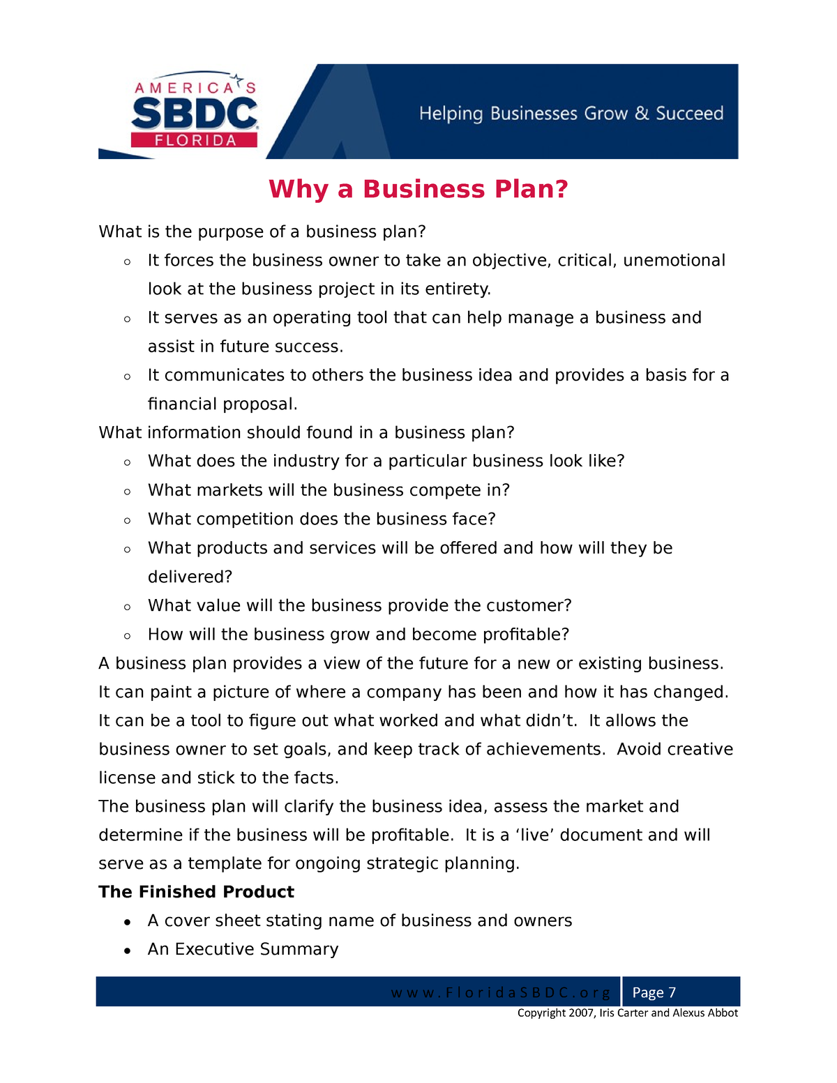 Business Plan Effective Template - Why a Business Plan? What is the ...