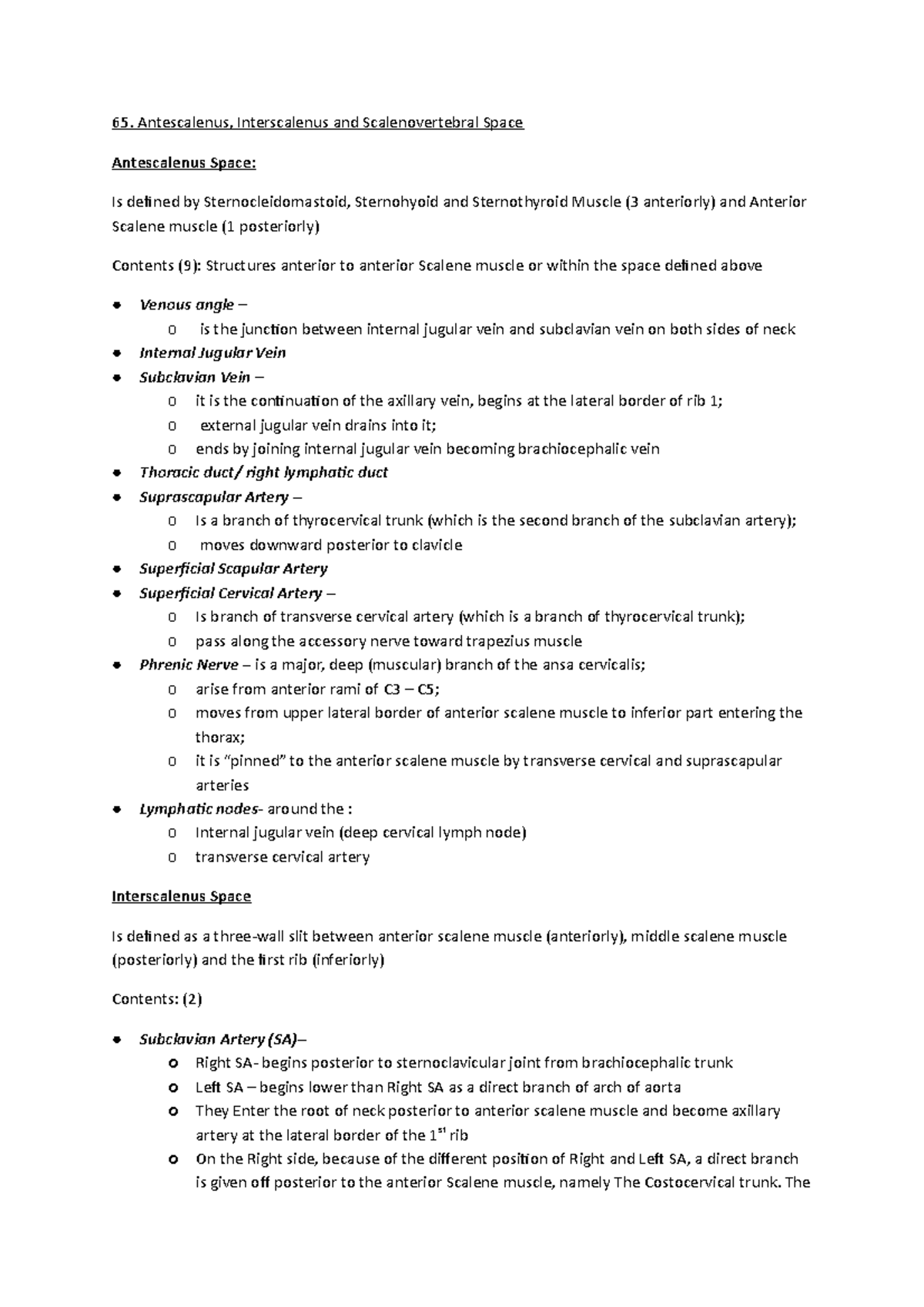 65 Antescalenus, Interscalenus and Scalenovertebral Space - 65 ...