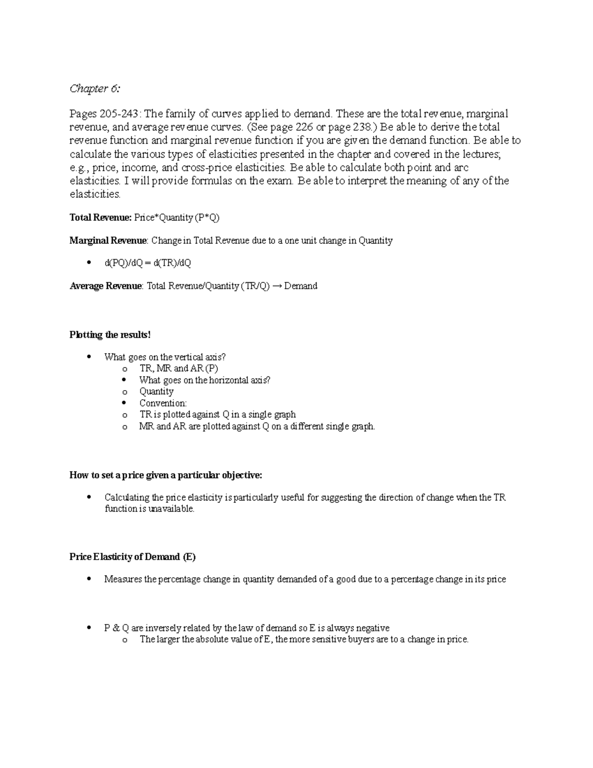 Chapter 6 notes Res Ec - Chapter 6: Pages 205-243: The family of curves ...