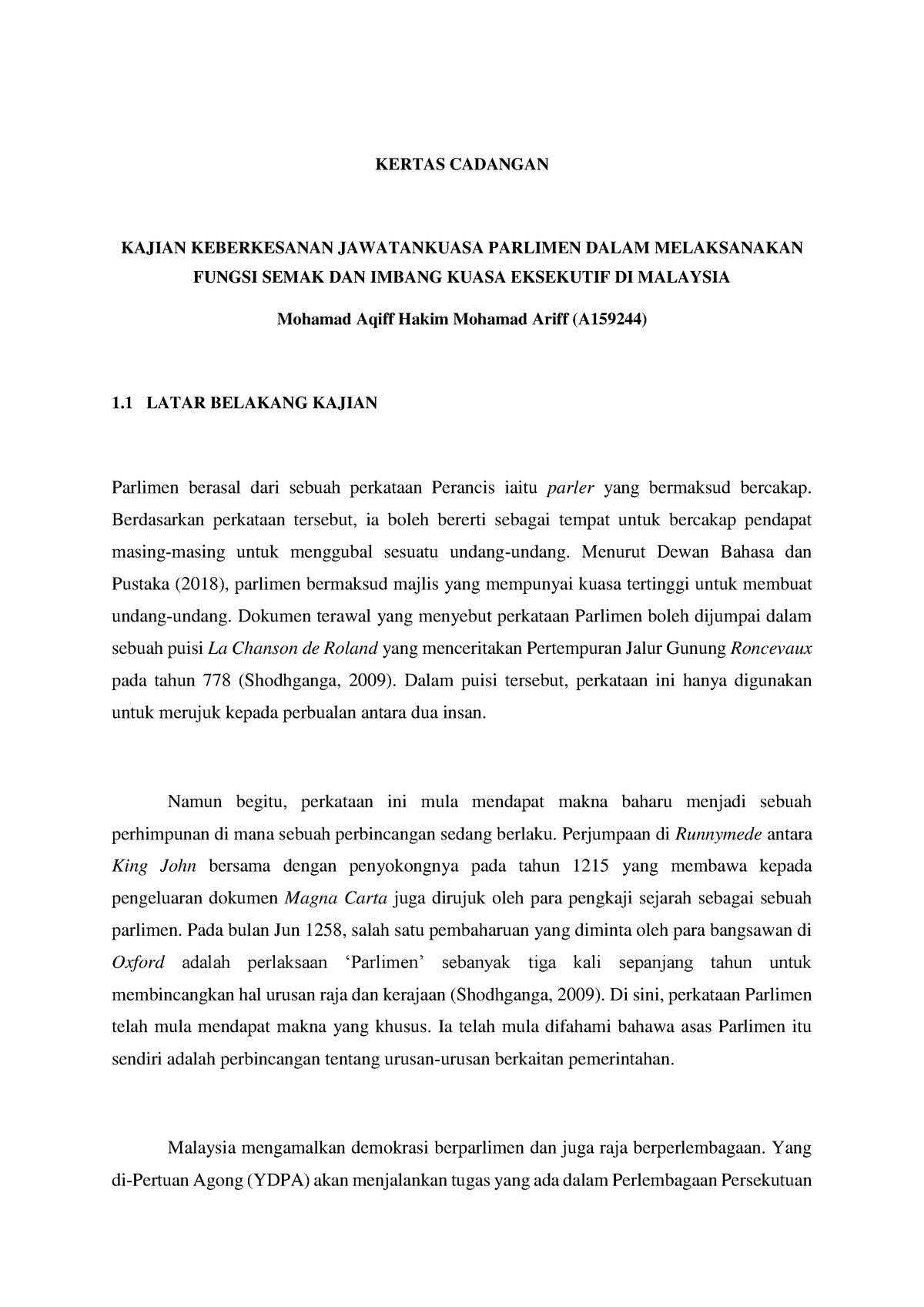 2020 Format Contoh Kertas Cadangan Uuuk4565 Kertas Cadangan Kajian Keberkesanan Jawatankuasa 