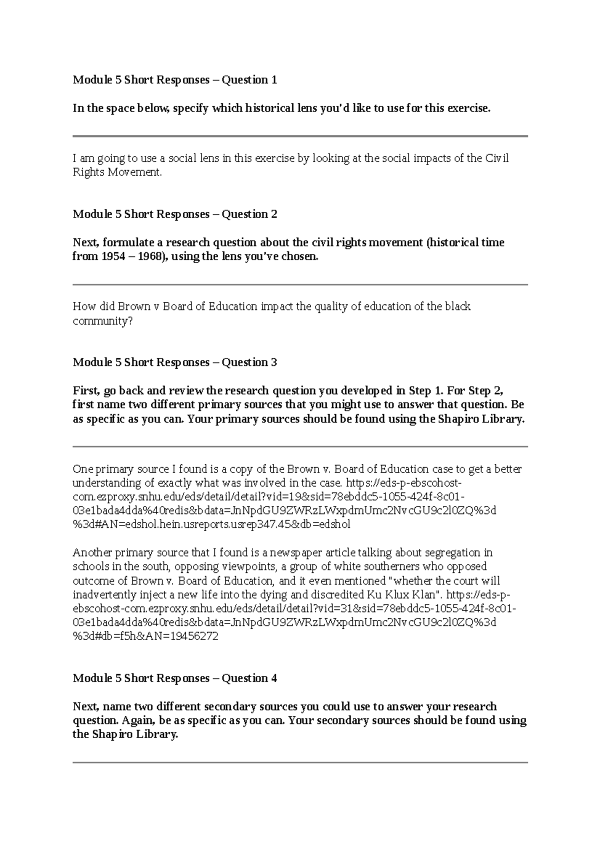 Module 5 Short Responses - Module 5 Short Responses – Question 1 In The ...