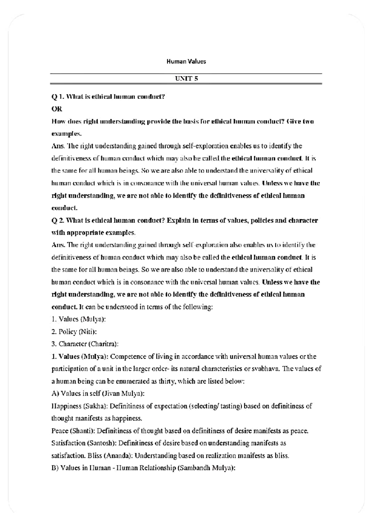 UHV 5 Notes - Electronics and Communication Engineering - Studocu