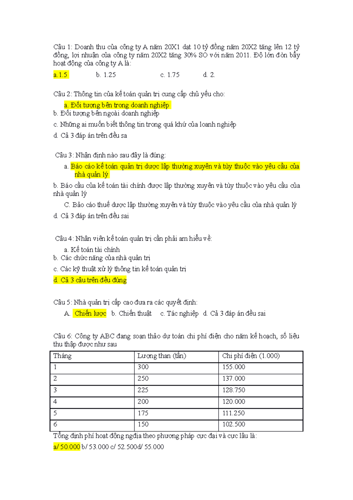 Trắc Nghiệm 1 Câu 1 Doanh Thu Của Công Ty A Năm 20x1 Dạt 10 Tỷ đồng