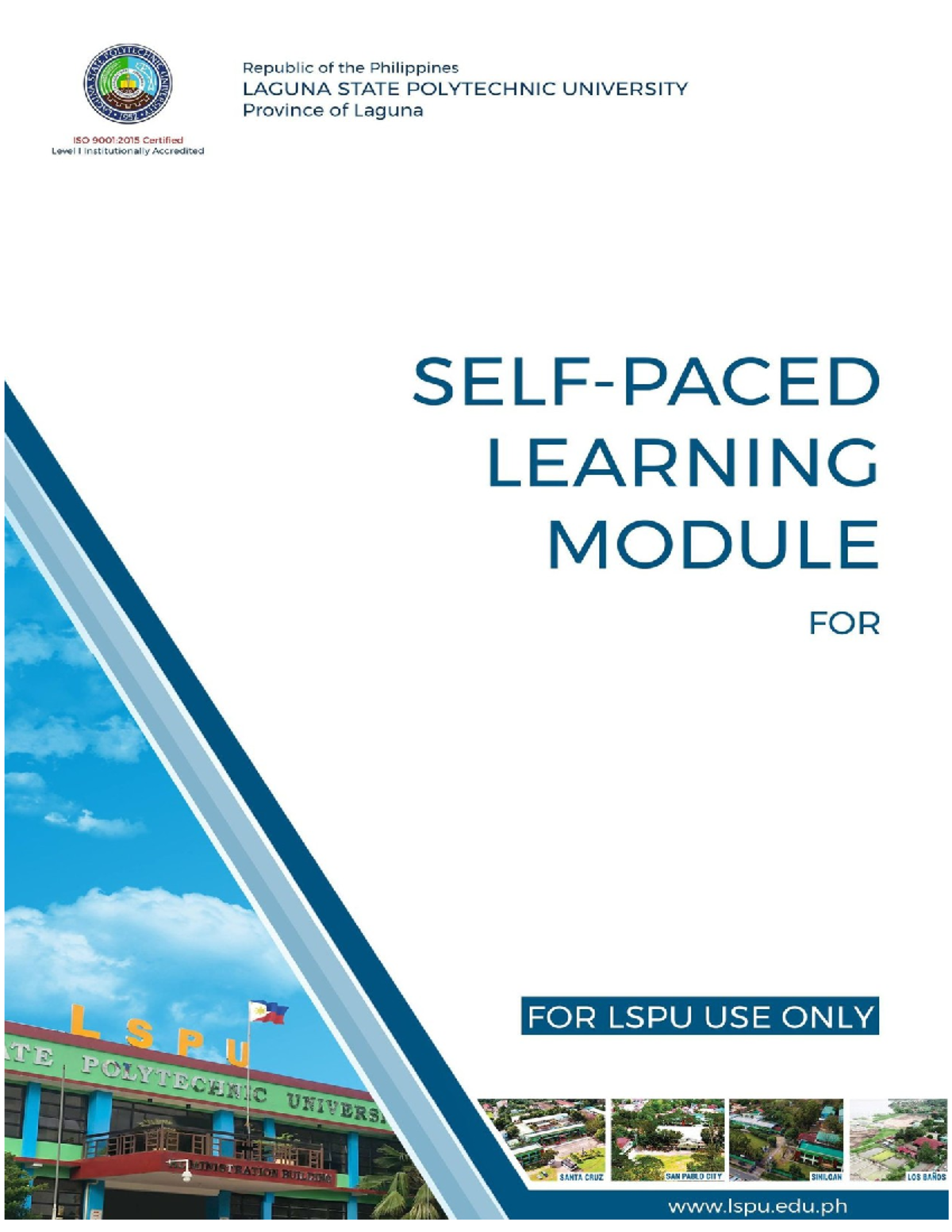 Module 1 Philippine Institution 100 - ISO 9001:2015 Certified Level I ...