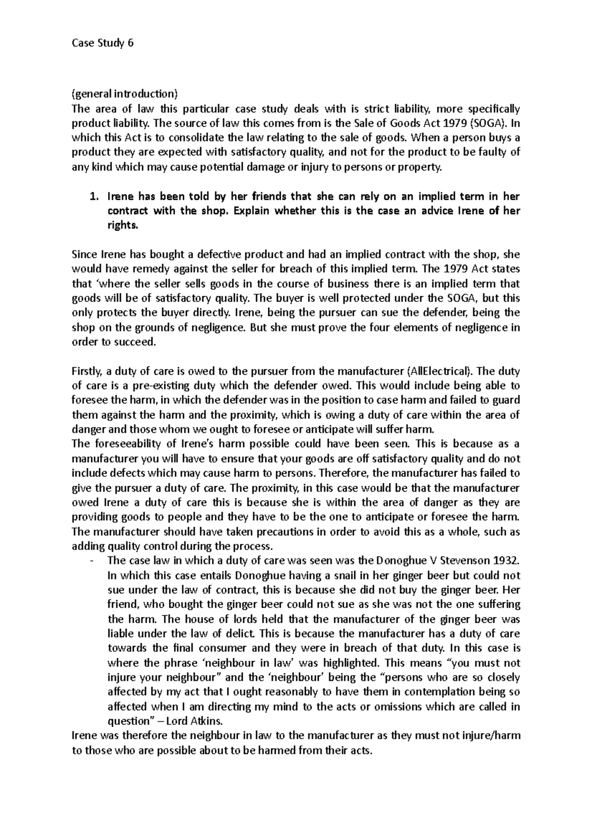 Case Study 6 - homework/ practice - F19P34 - Studocu