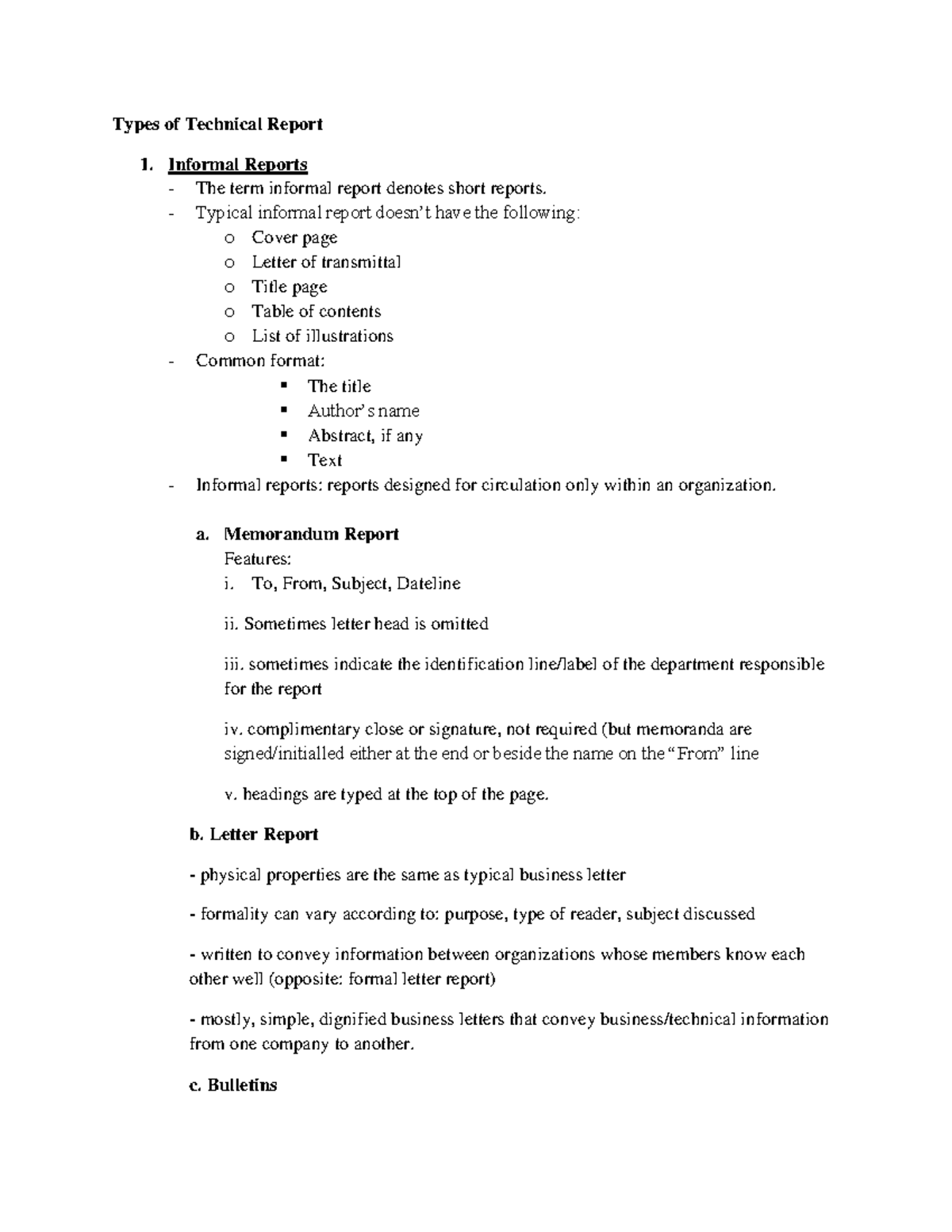 Types-of-technical-report compress - Types of Technical Report Informal ...
