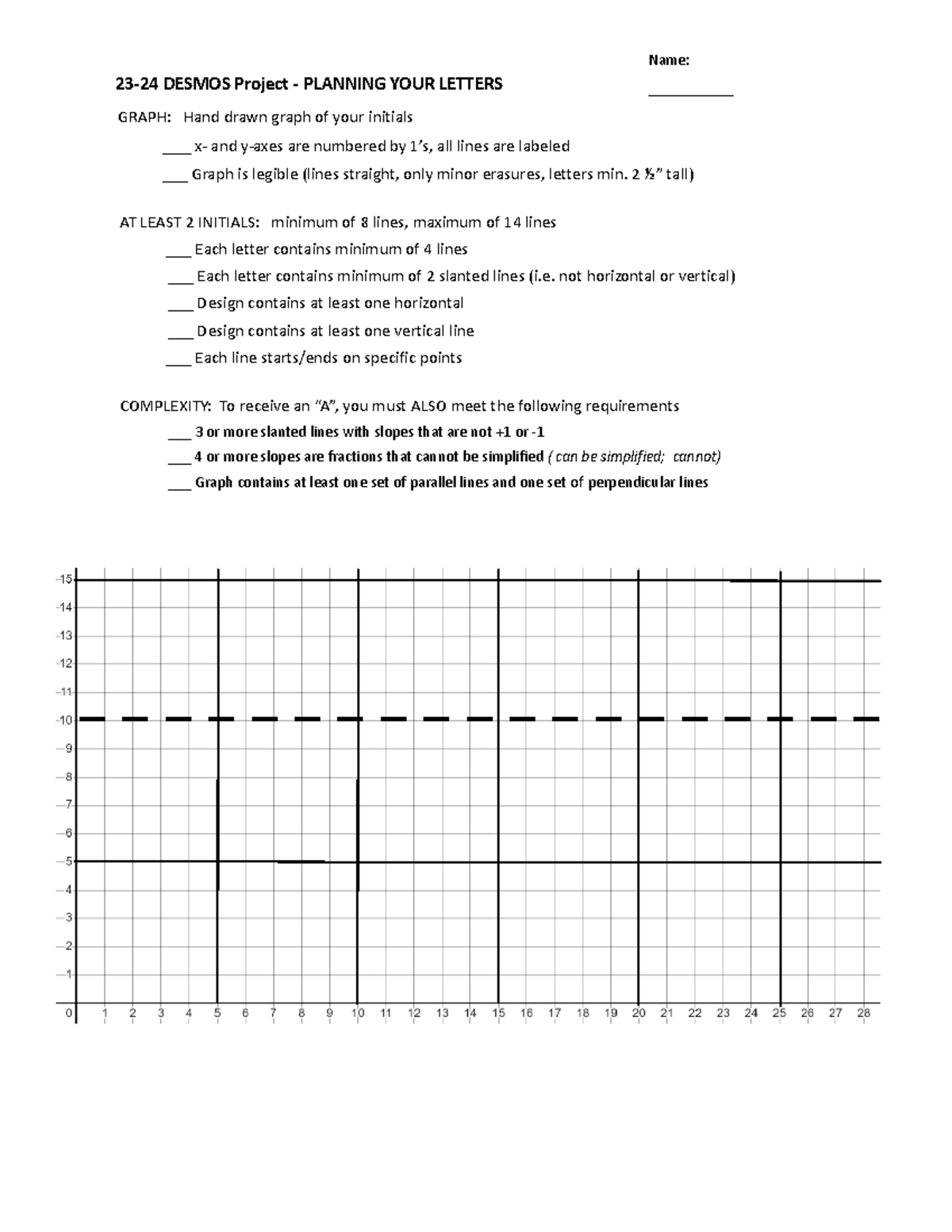 2324 Day 1 Planning Your Letters and Graph Paper 2324 DESMOS