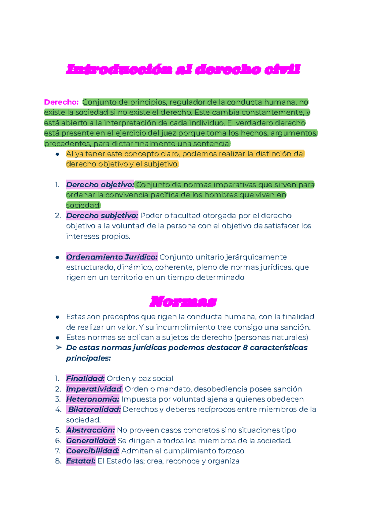 Teoría de la ley y acto jurídico para estudiantes de derecho de primer ...