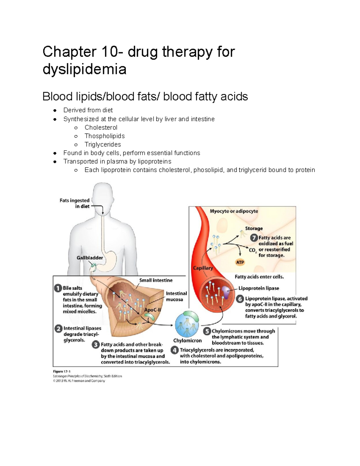 Chapter 10 drug therapy for dyslipidemia Chapter 10 drug therapy