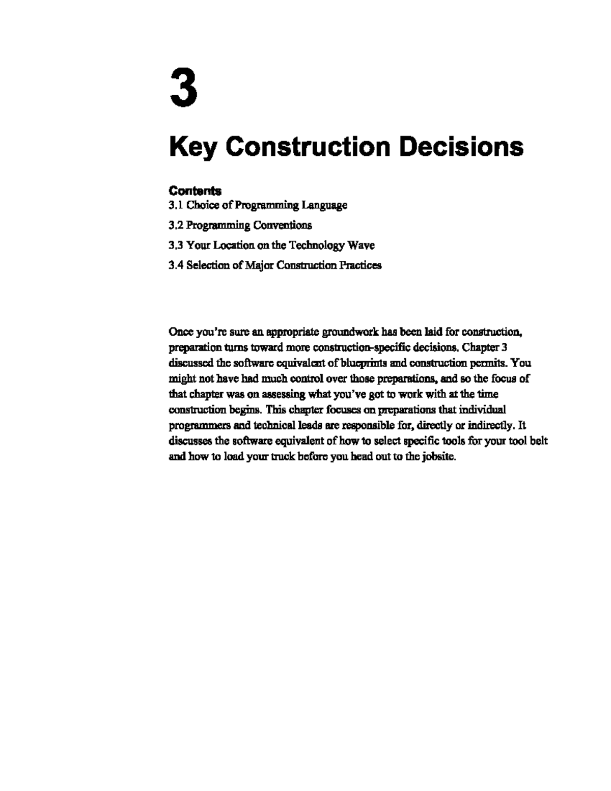 Key Construction Decisions Software Construction Studocu