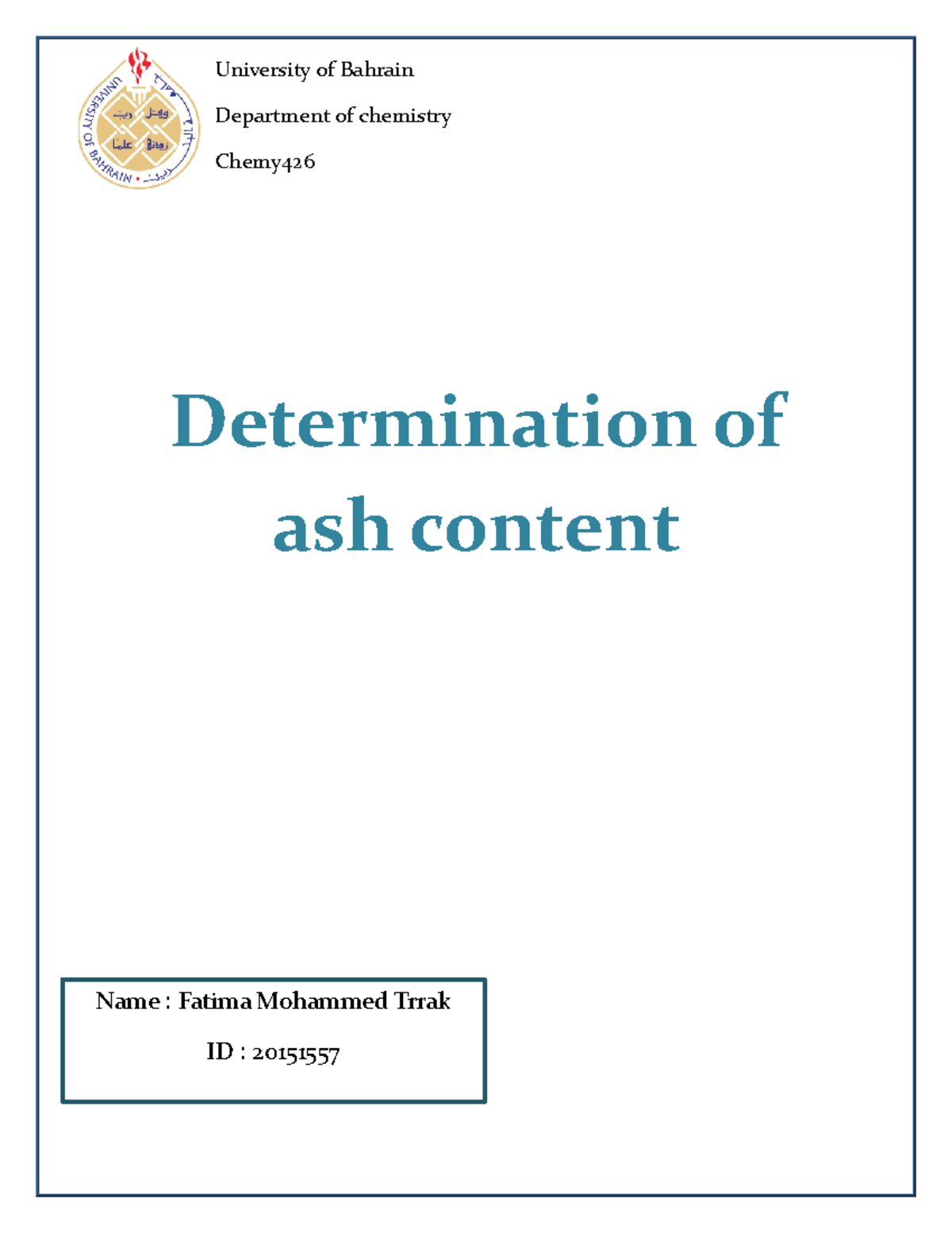 Exp 2 chemy 426 - how to determine the ash content in a sample of food ...