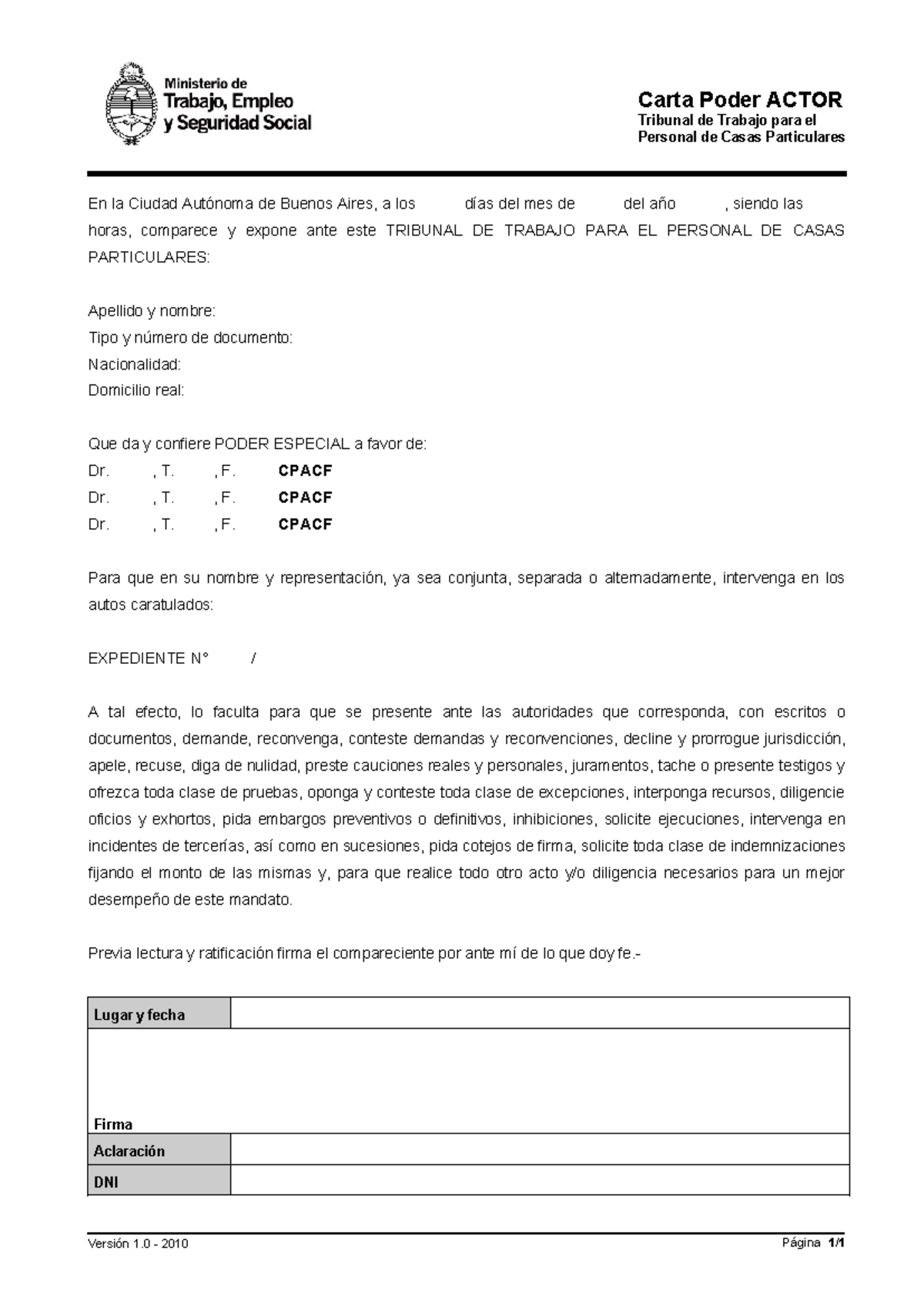 1-4-2- Carta - Poder Parte Actora-Capitulo IV - Carta Poder ACTOR ...