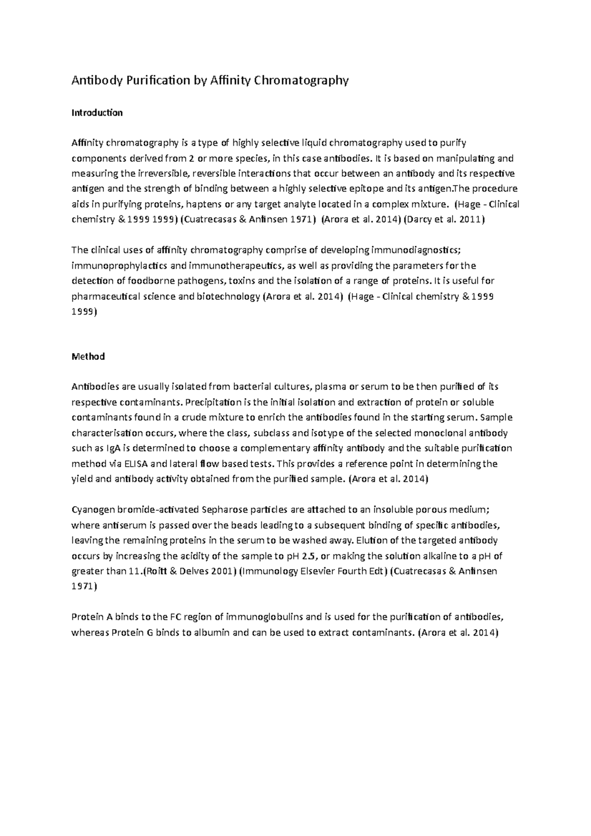 Affinity Chromatography - Antibody Purification by Affinity ...