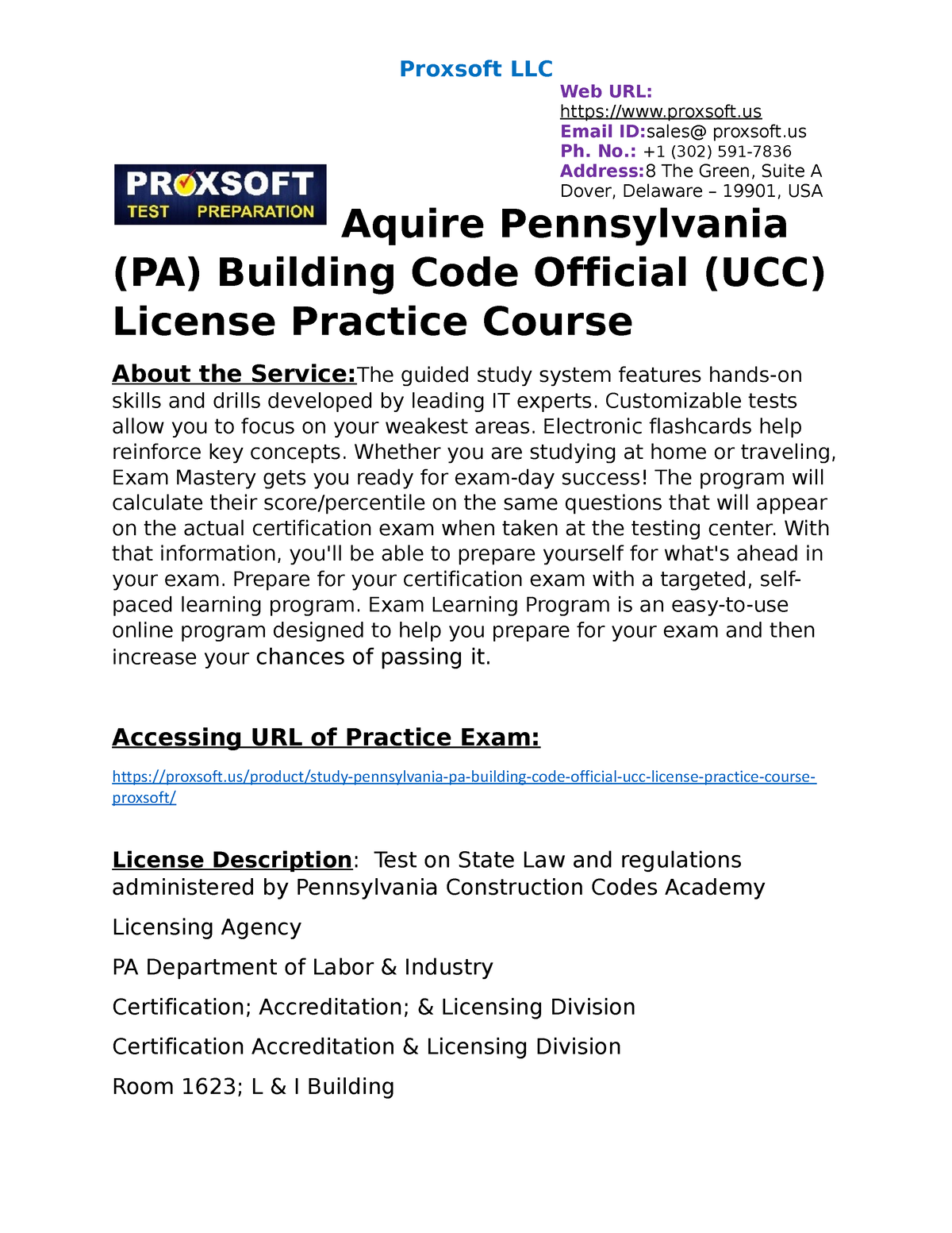 Aquire Pennsylvania (PA) Building Code Official (UCC) License Practice ...